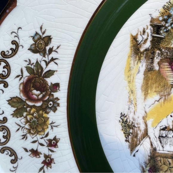 Vintage WOOD & SONS “ASCOT Village”, Set Of 4 wall Plates England - Picture 8 of 13